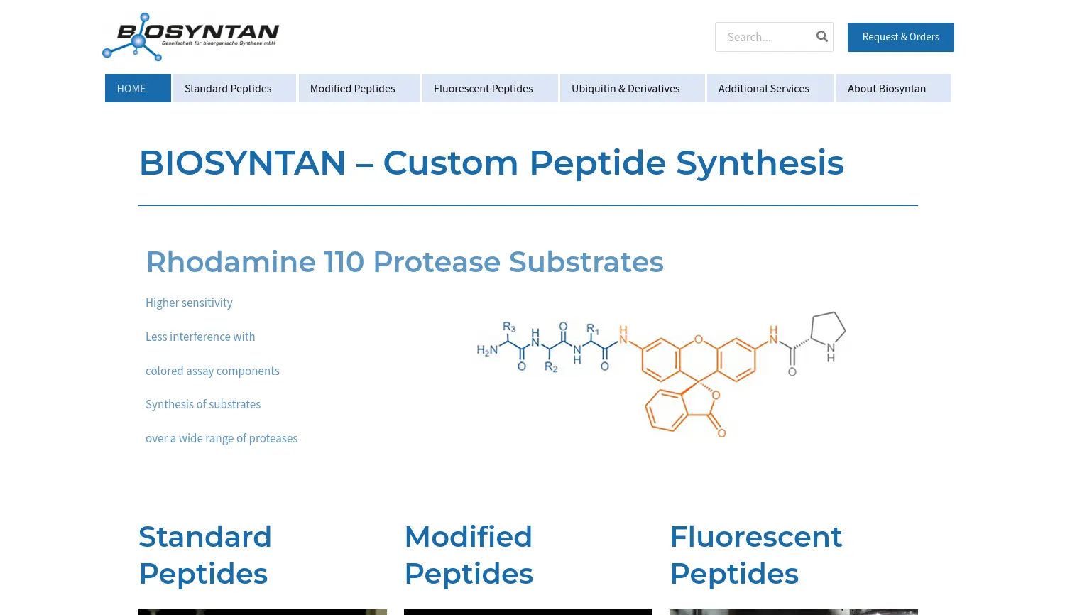 Website-Screenshot von Biosyntan