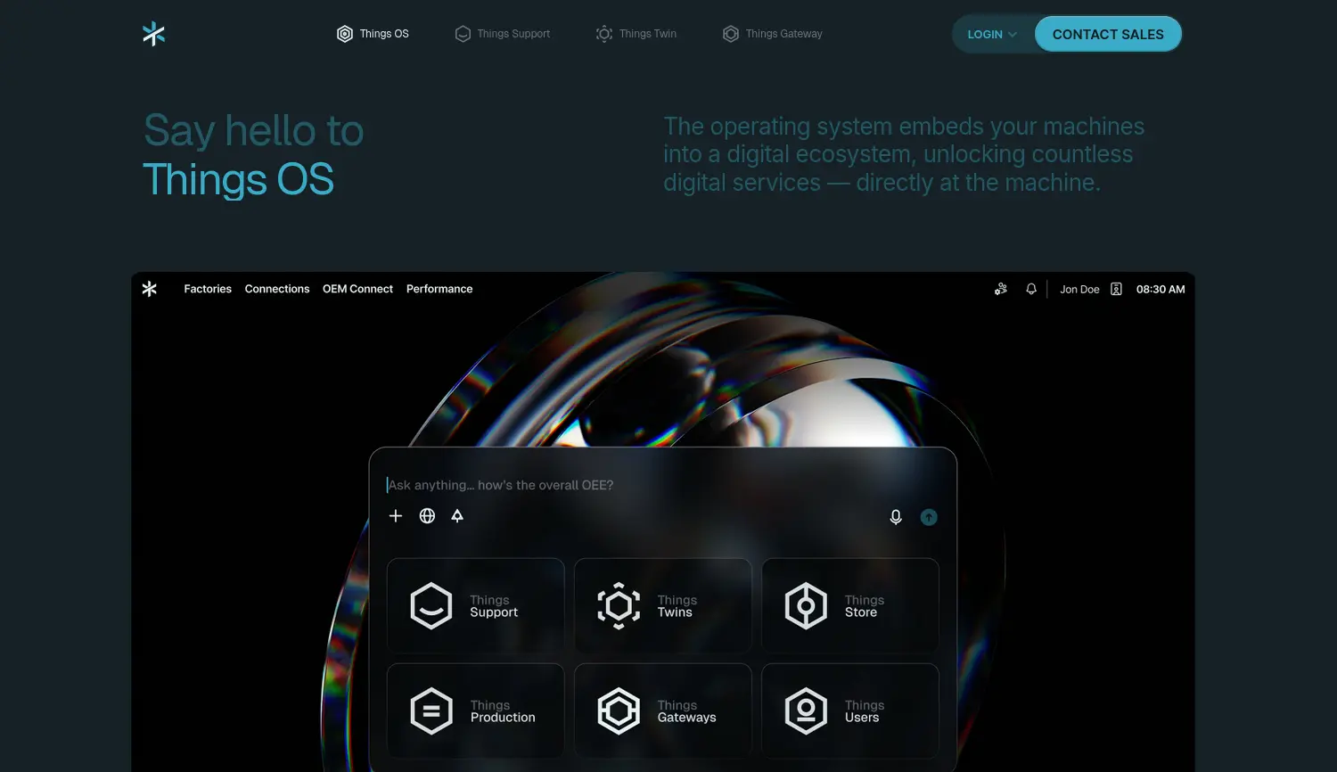 Website-Screenshot von TomorrowThings