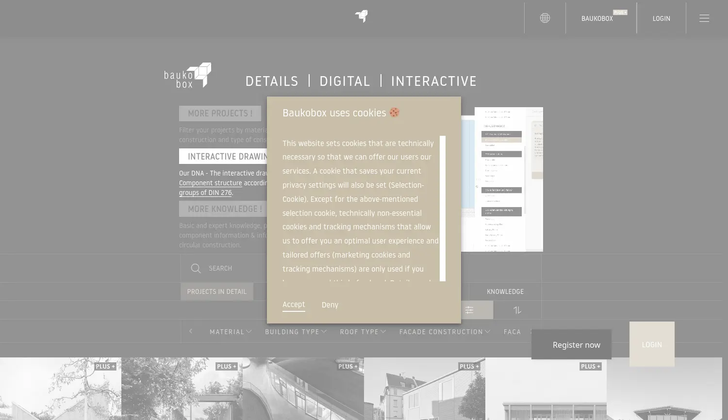 Website-Screenshot von baukobox