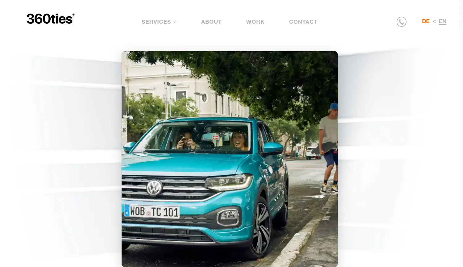 Website-Screenshot von 360ties