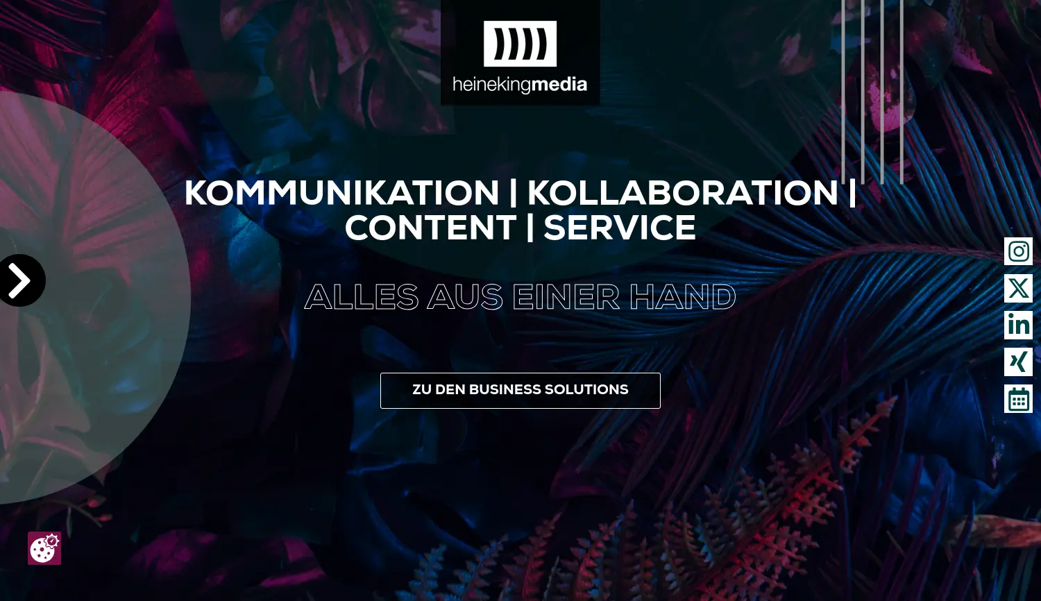 Website-Screenshot von heinekingmedia