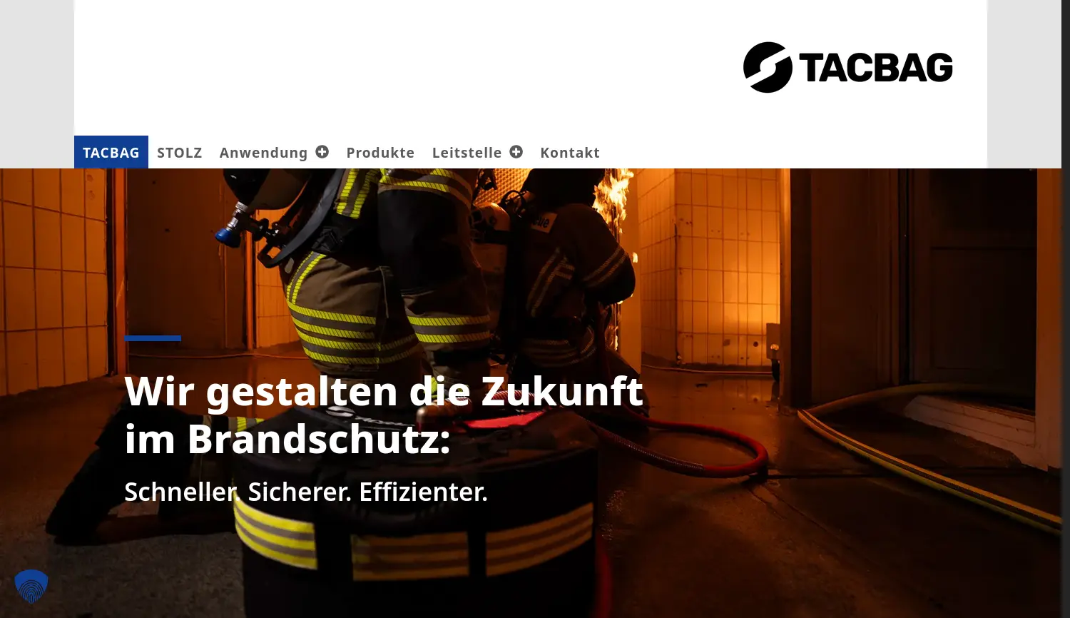 Website-Screenshot von TACBAG