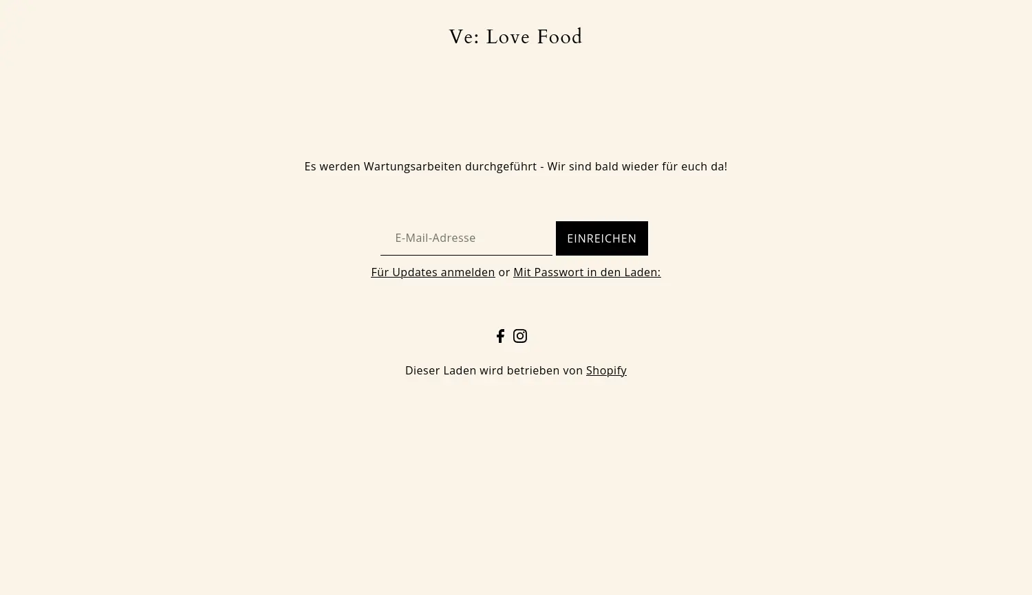 Website-Screenshot von VeLoveFood