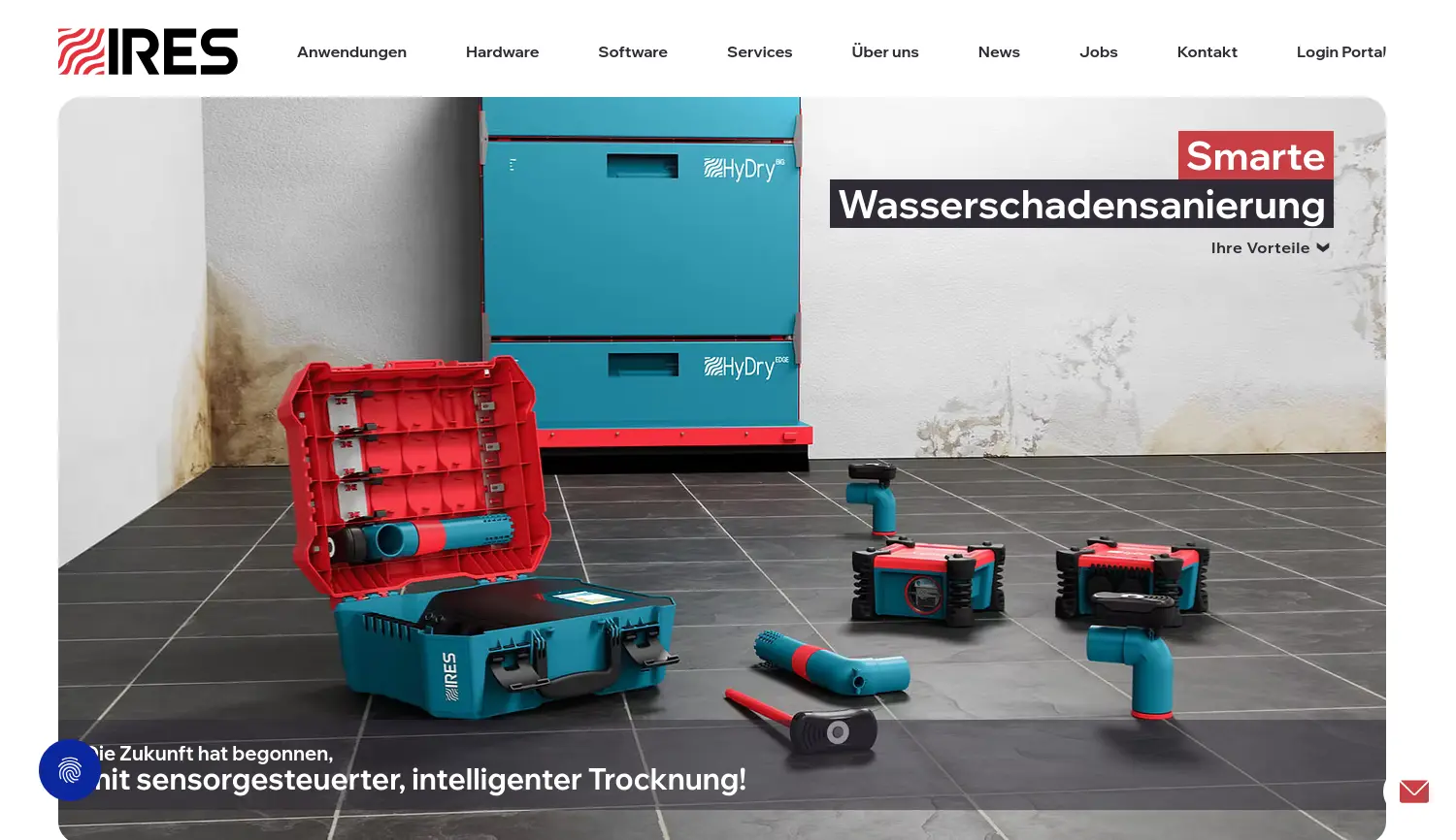 Website-Screenshot von IRES
