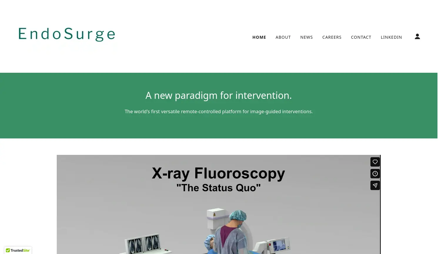 Website-Screenshot von EndoSurge