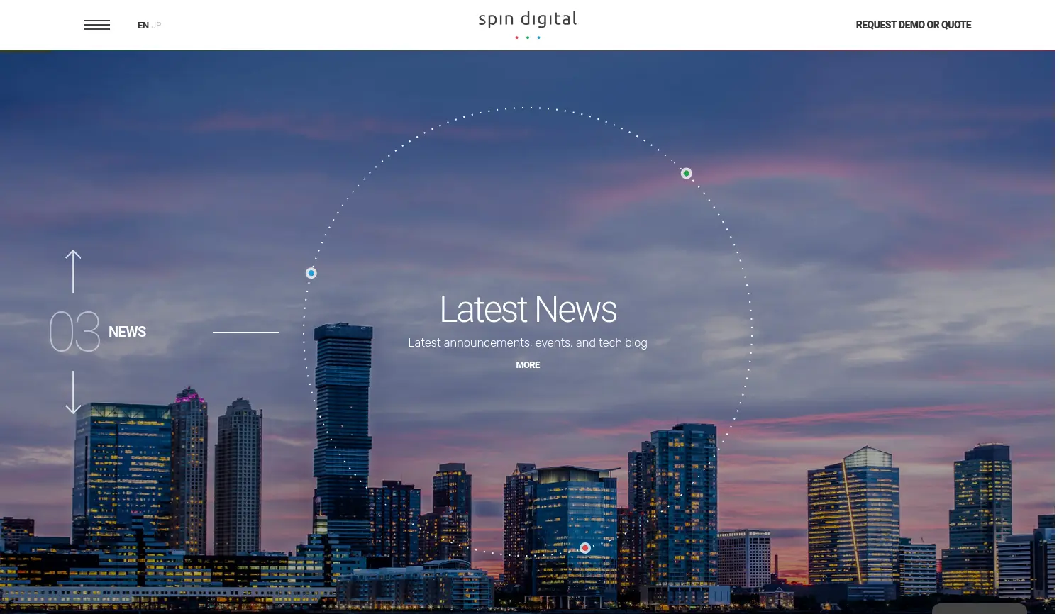 Website-Screenshot von Spin Digital