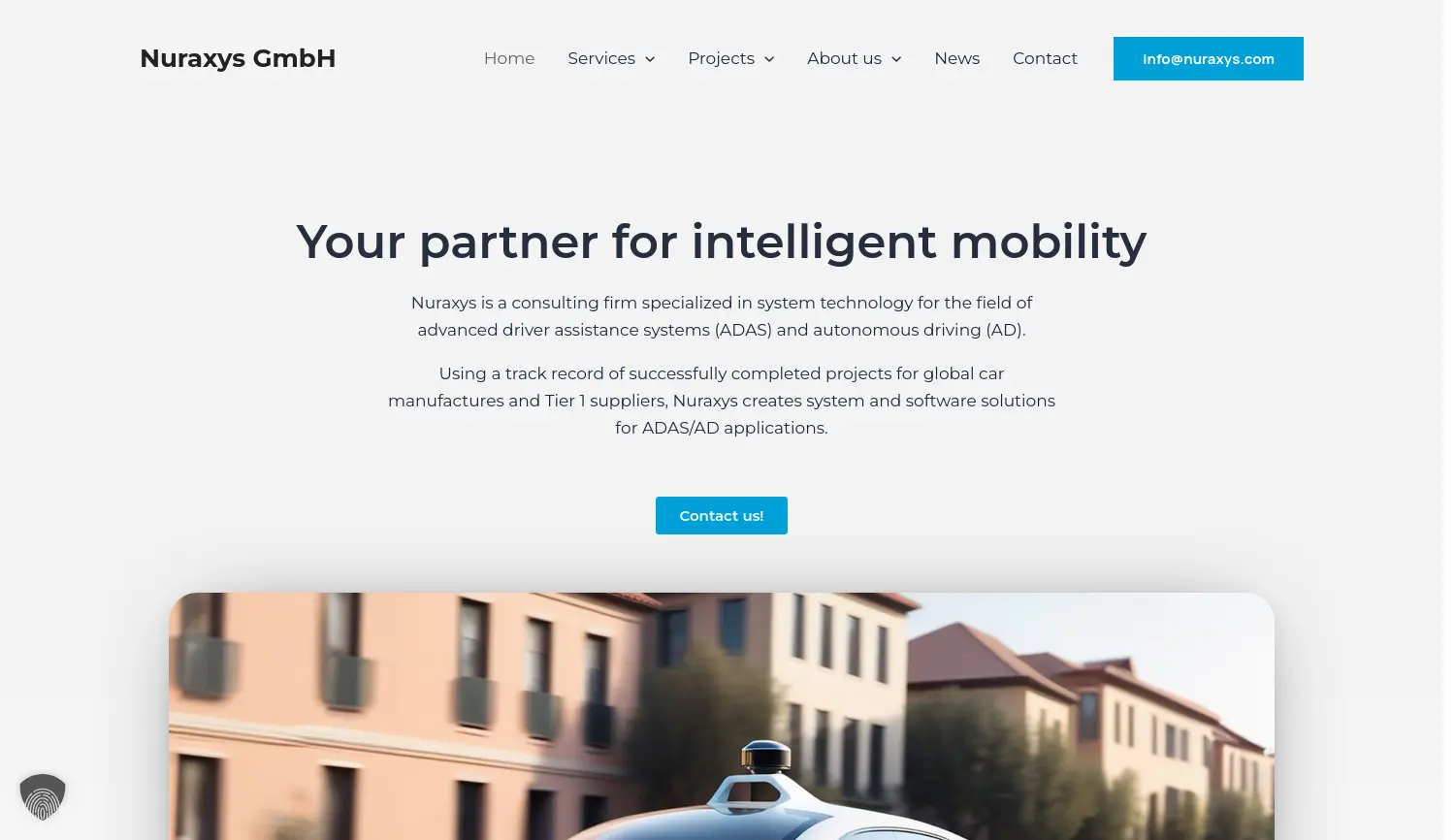 Website-Screenshot von Nuraxys