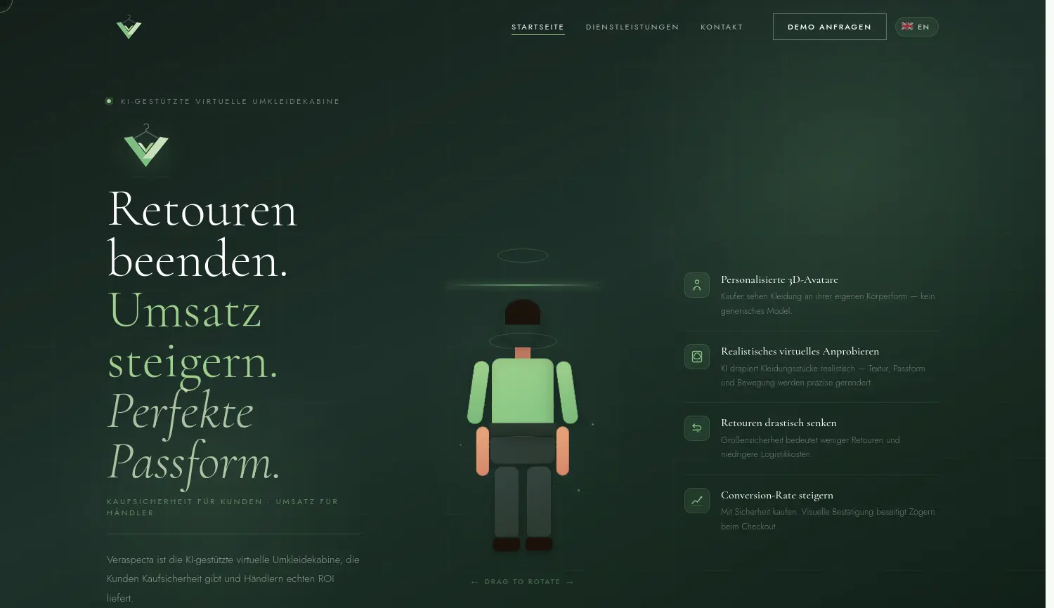 Website-Screenshot von Veraspecta
