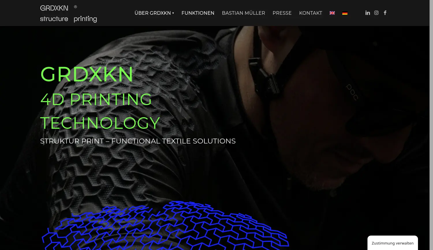 Website-Screenshot von GRDXKN