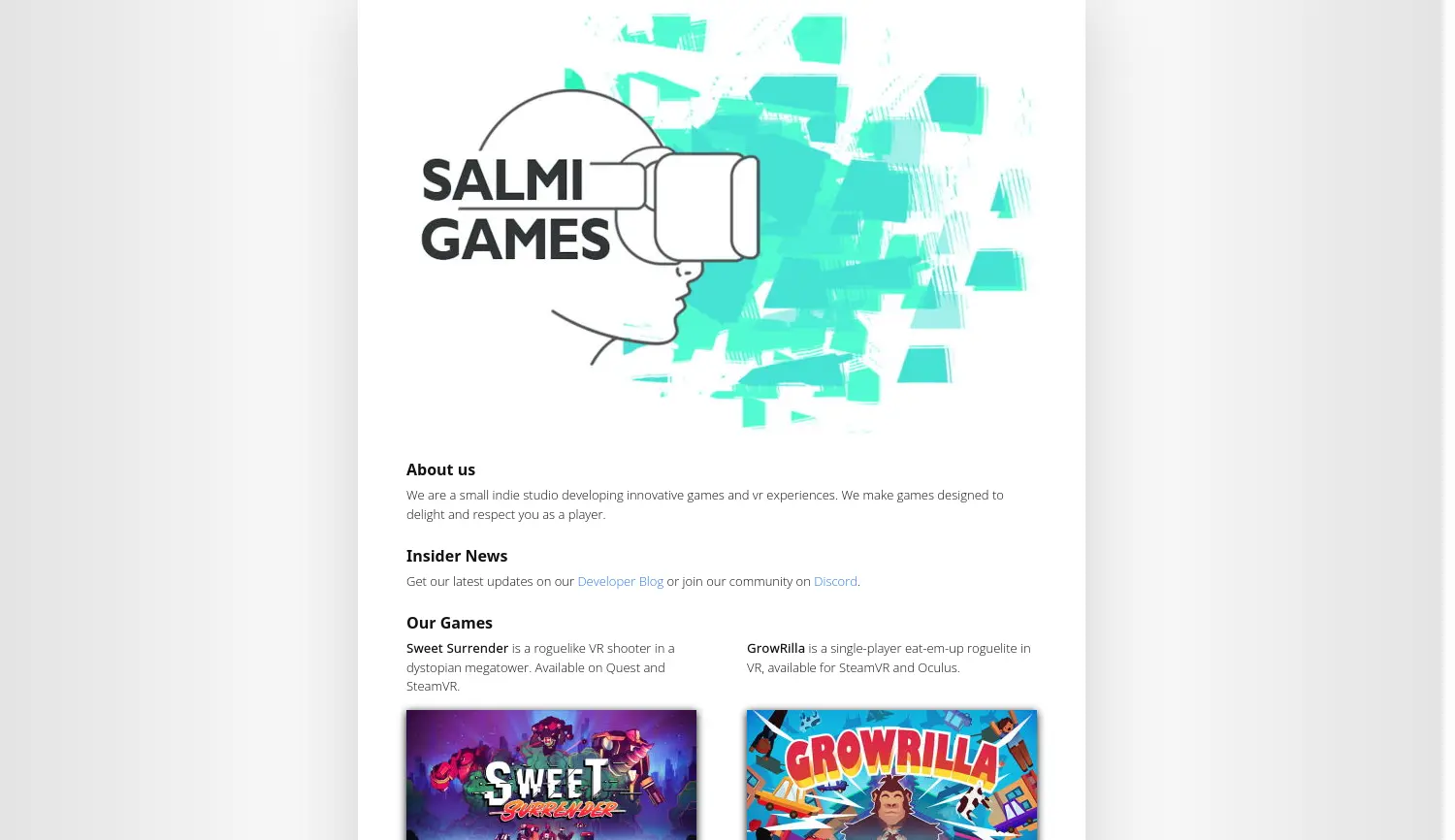 Website-Screenshot von Salmi