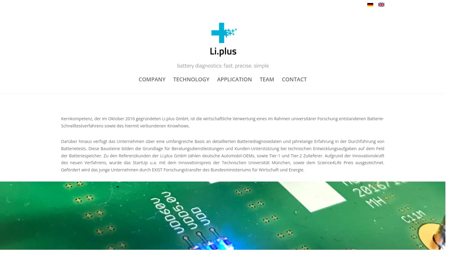 Website-Screenshot von Li.plus