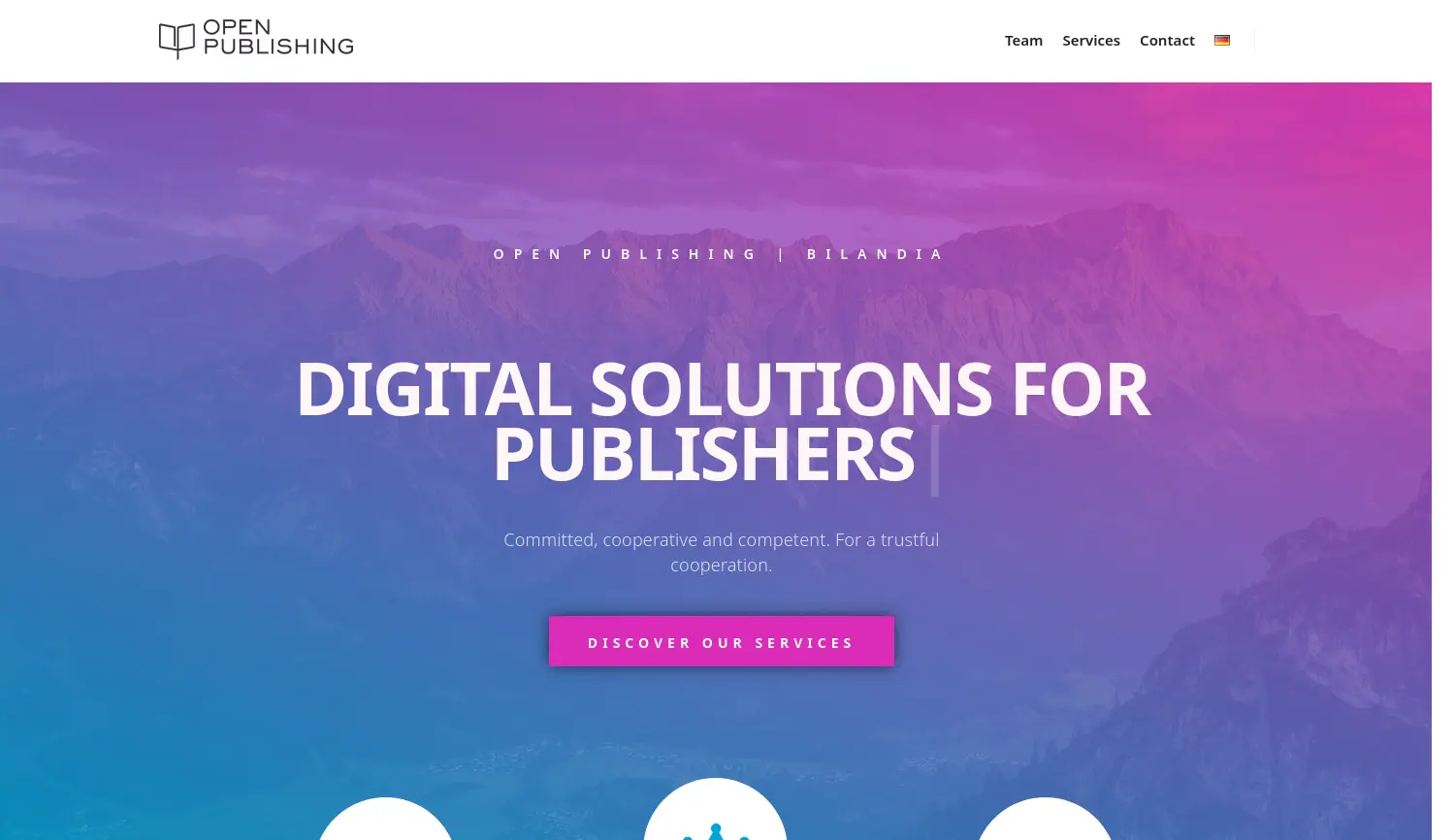 Website-Screenshot von Open Publishing