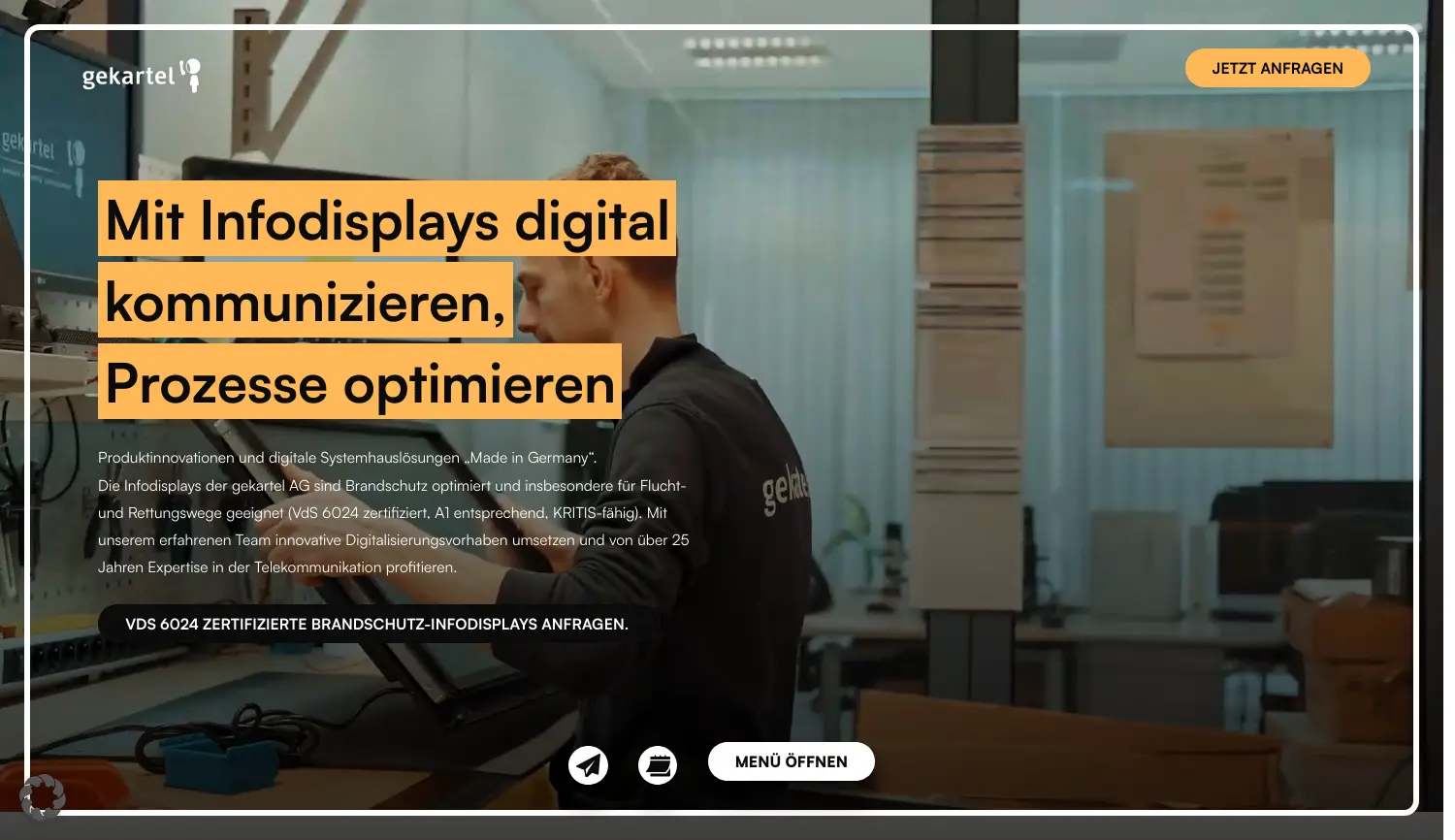 Website-Screenshot von gekartel