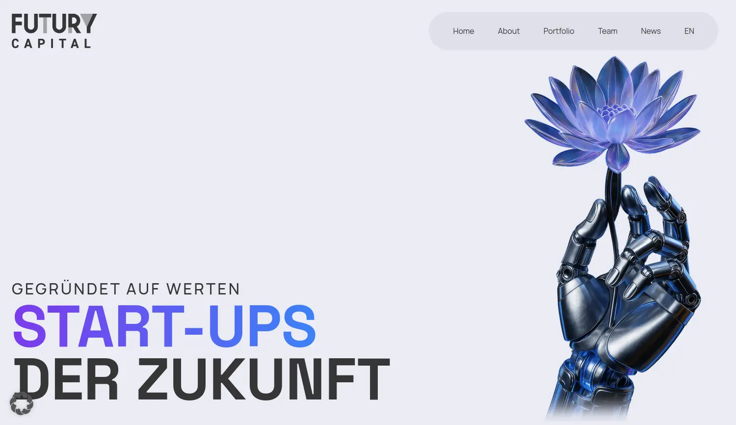 Website-Screenshot von Futury Capital