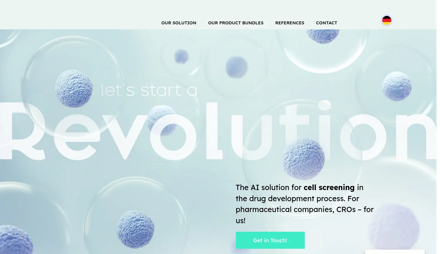 Website-Screenshot von Screening Hub