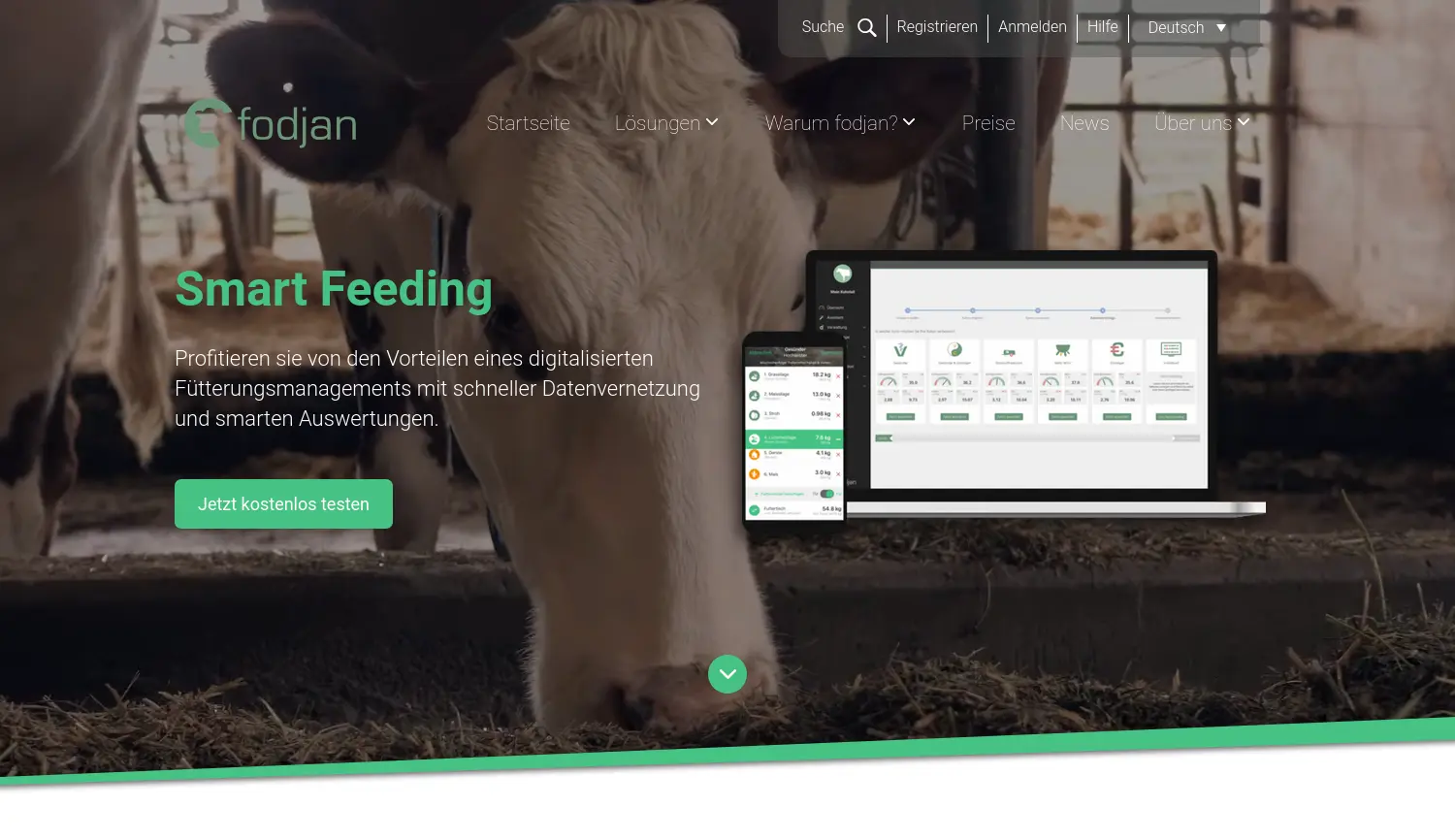 Website-Screenshot von fodjan