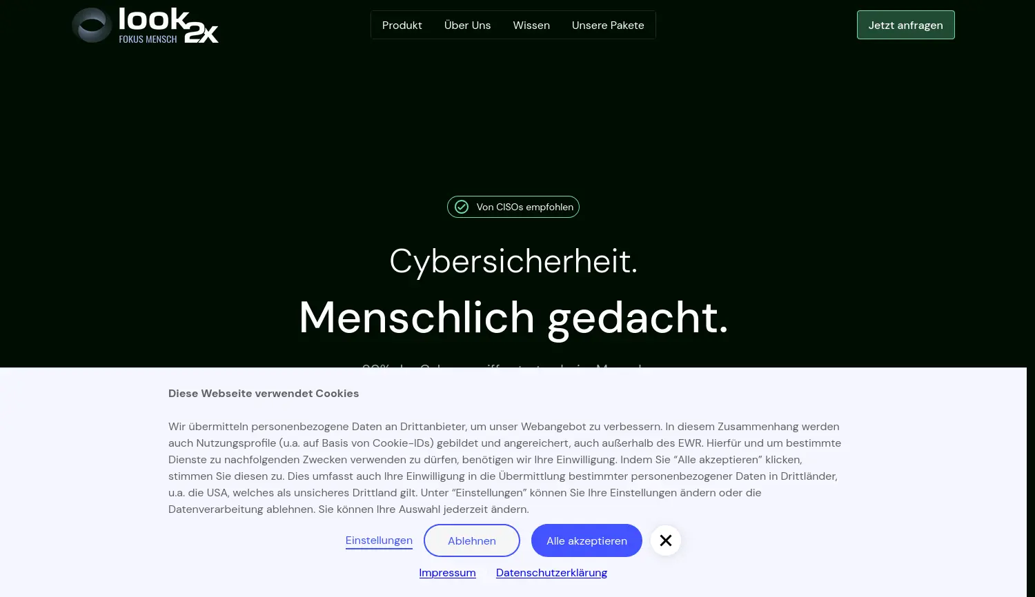 Website-Screenshot von look2x
