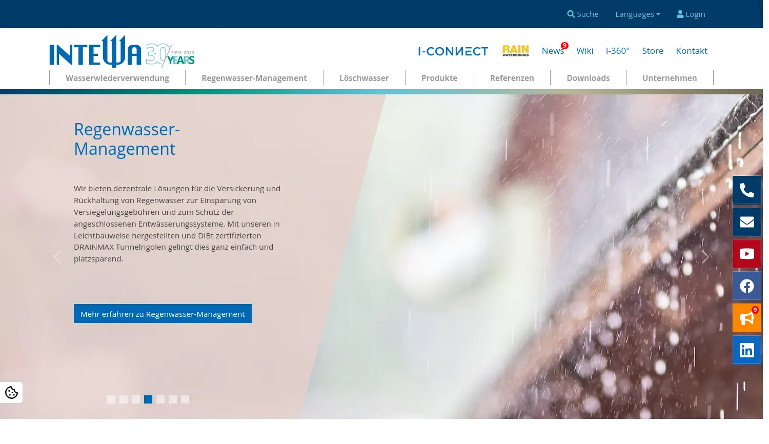 Website-Screenshot von INTEWA