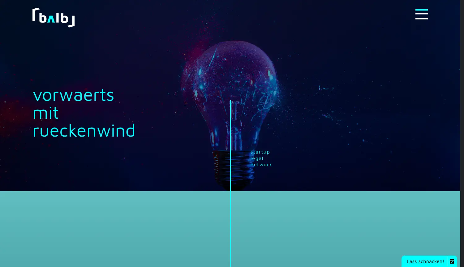 Website-Screenshot von bulb