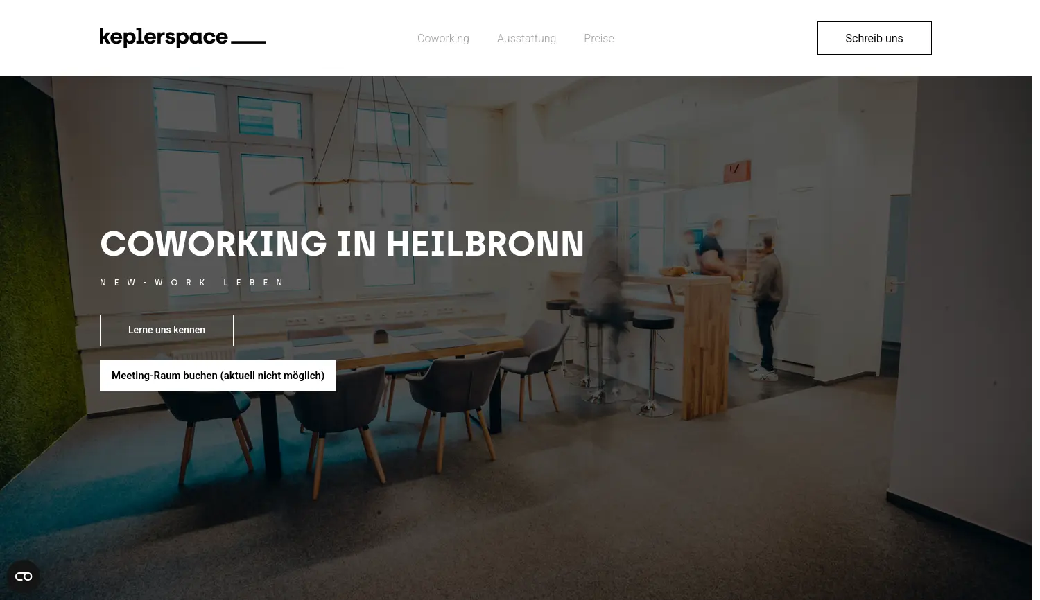 Website-Screenshot von keplerspace