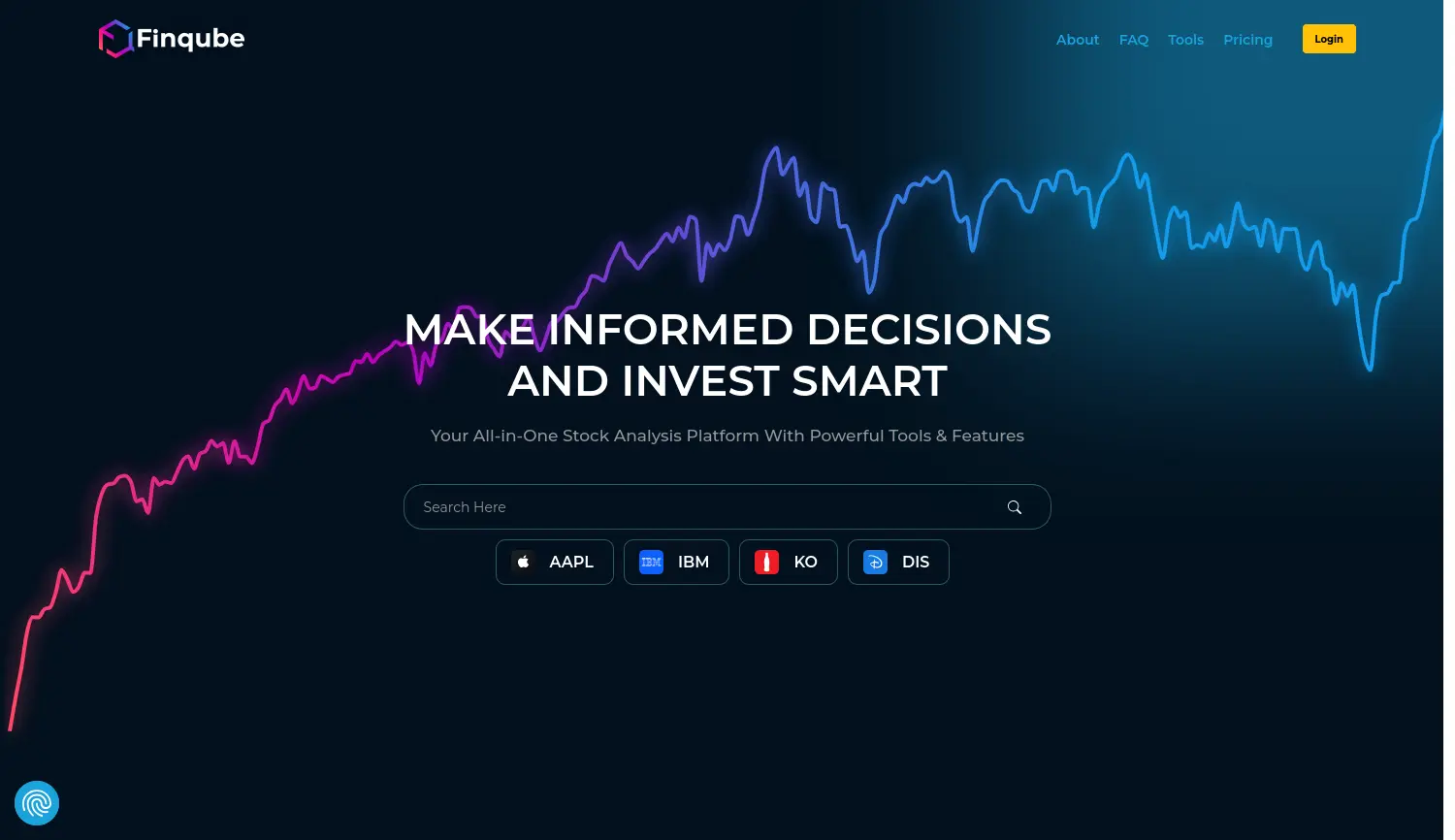 Website-Screenshot von Finqube GmbH