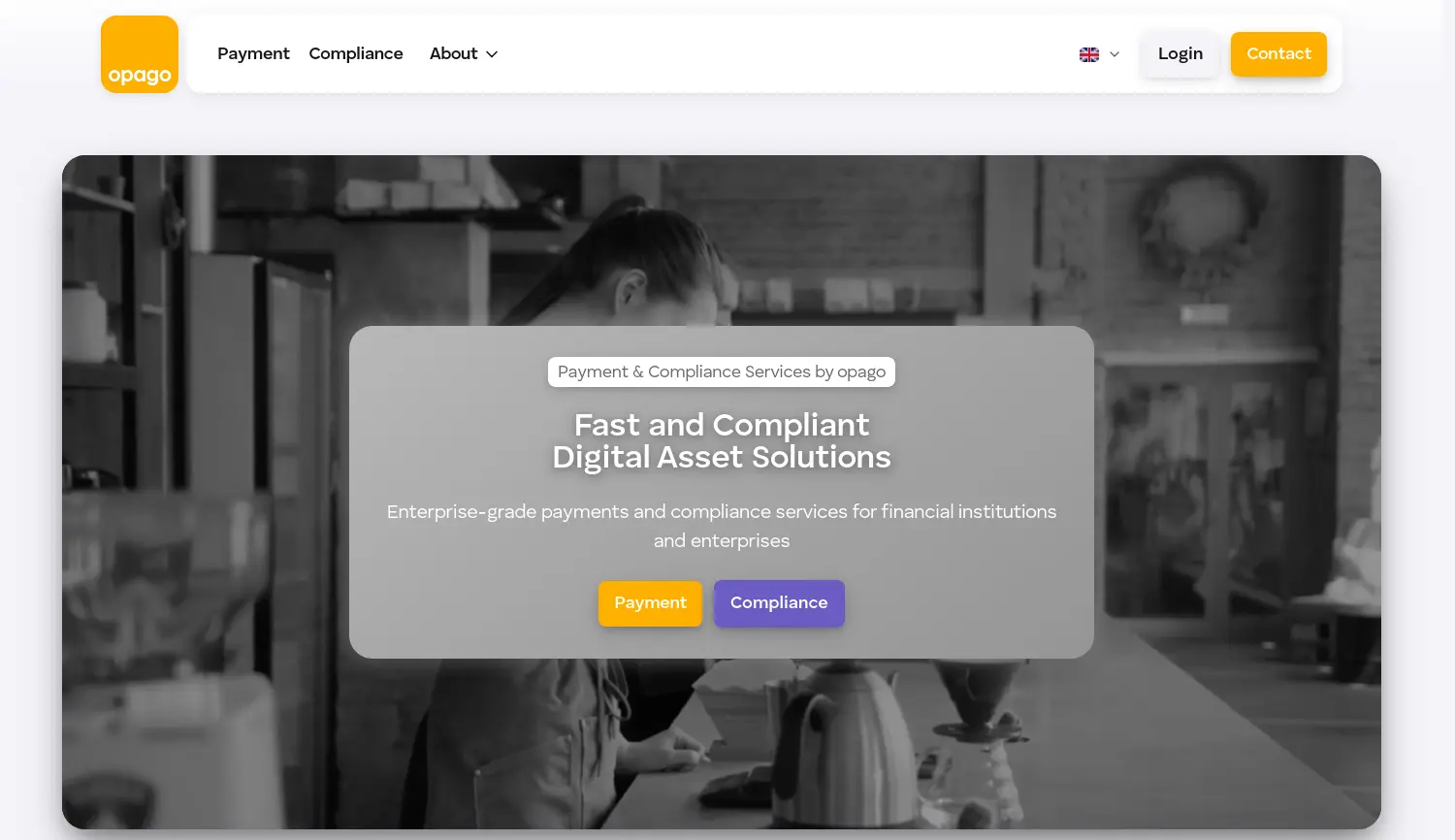 Website-Screenshot von opago