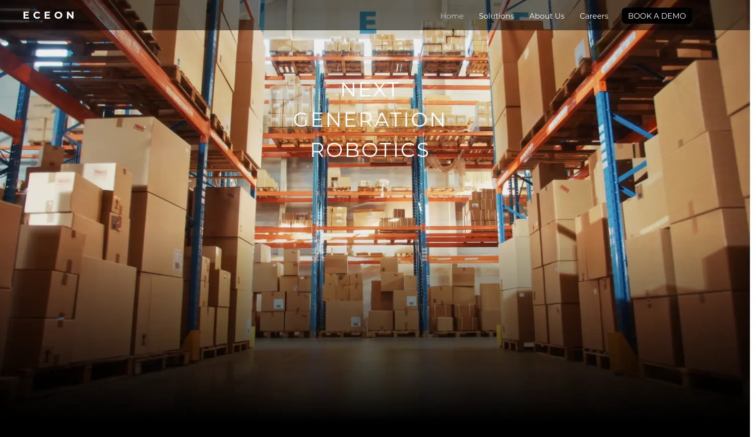 Website-Screenshot von ECEON Robotics