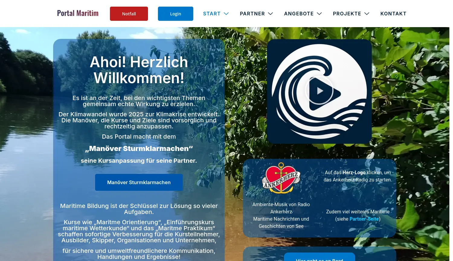 Website-Screenshot von Portal Maritim