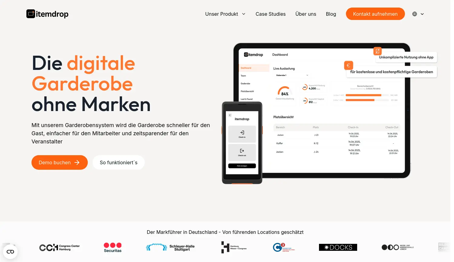 Website-Screenshot von itemdrop