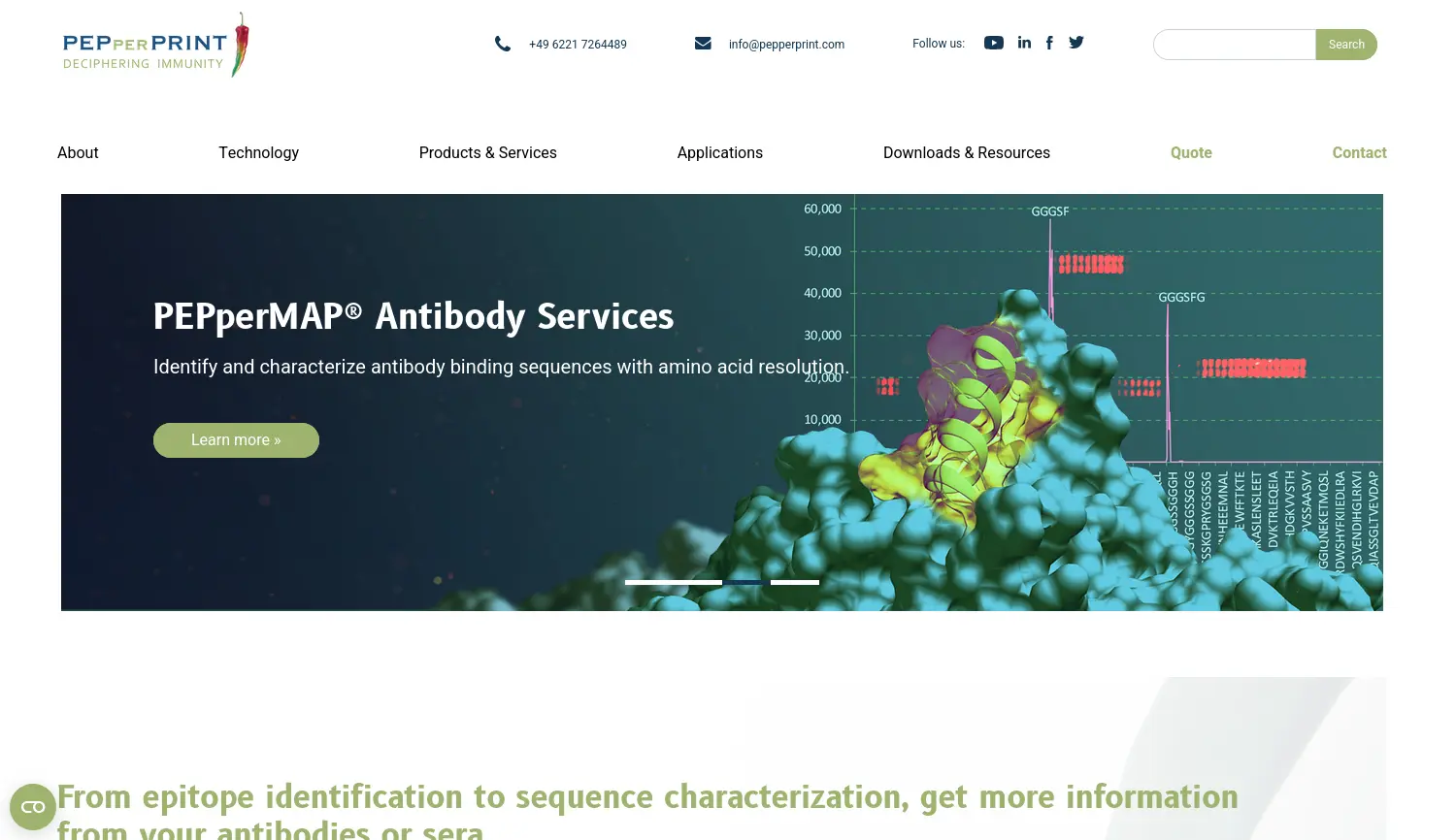 Website-Screenshot von PepPerPrint