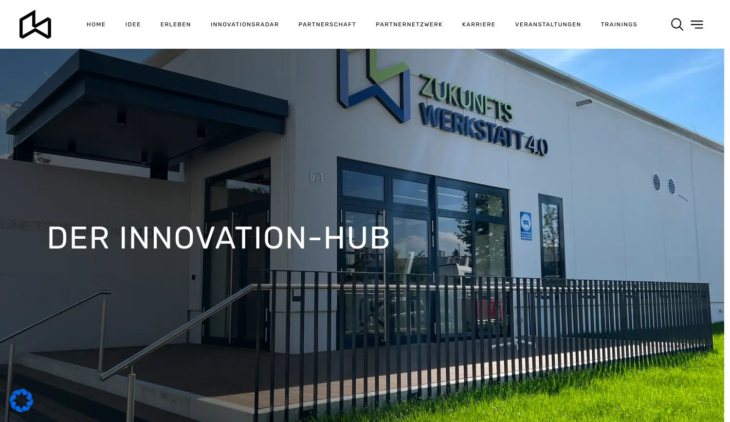 Website-Screenshot von Zukunftswerkstatt 4.0