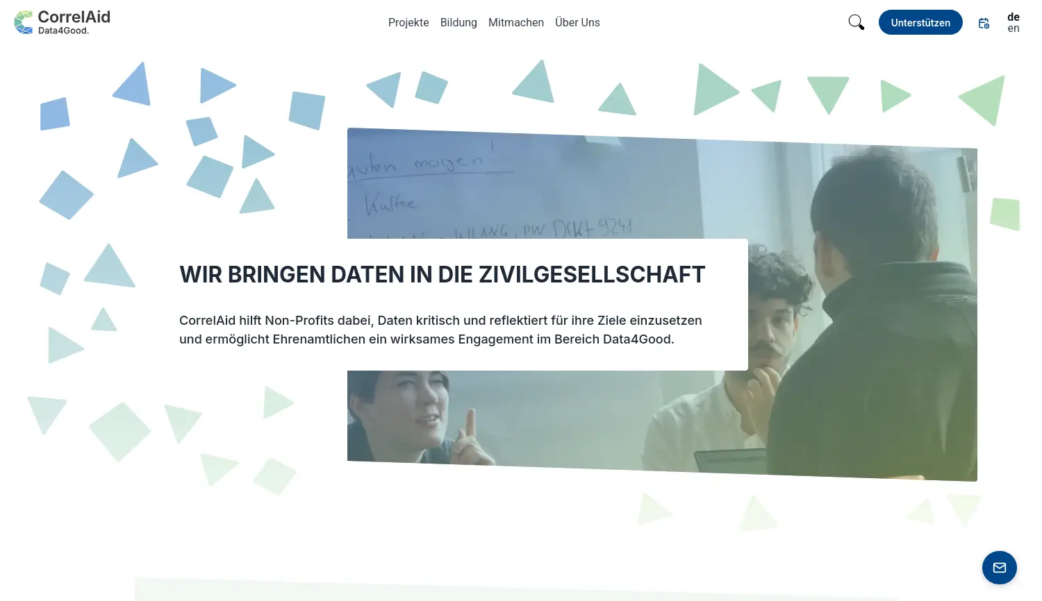 Website-Screenshot von CorrelAid