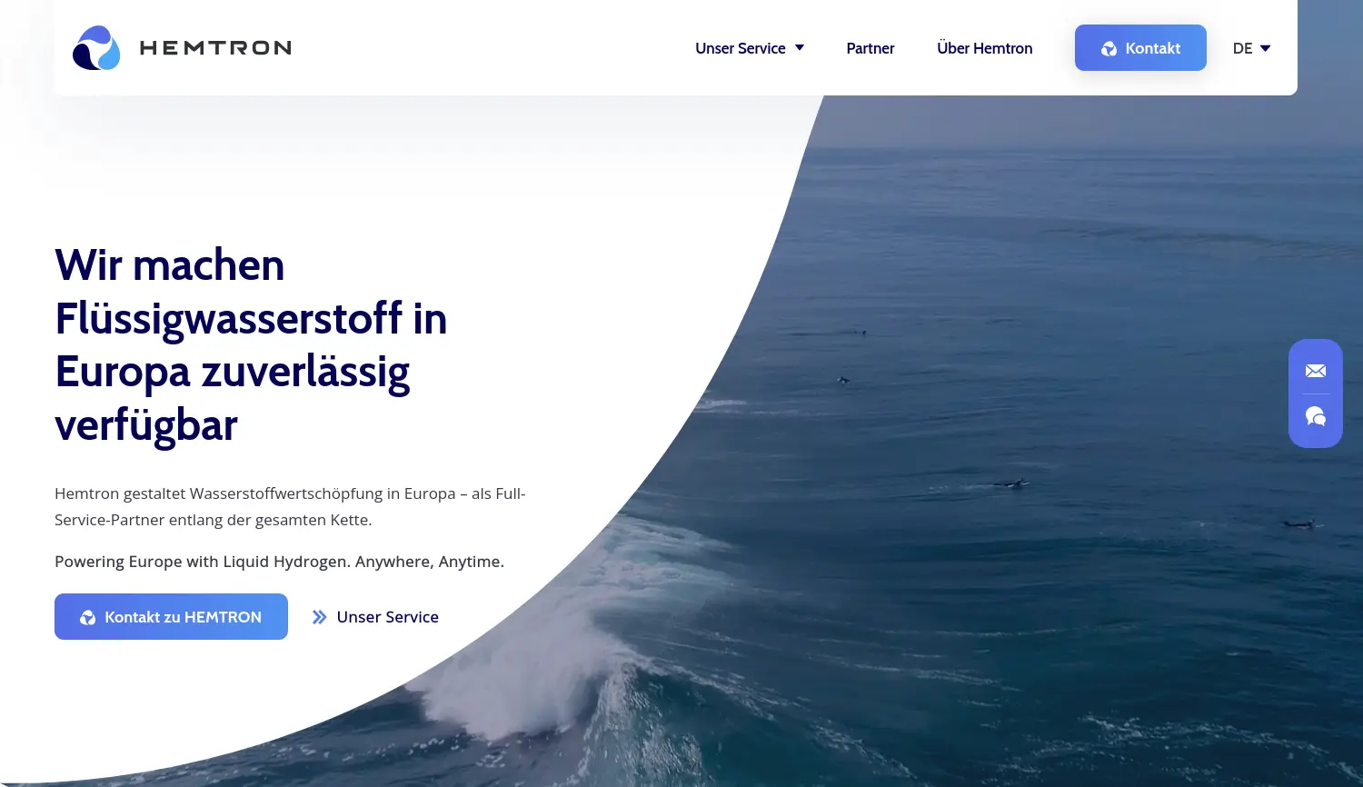 Website-Screenshot von Hemtron