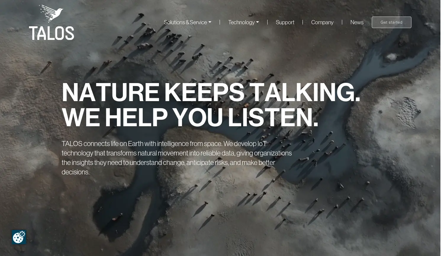 Website-Screenshot von Talos