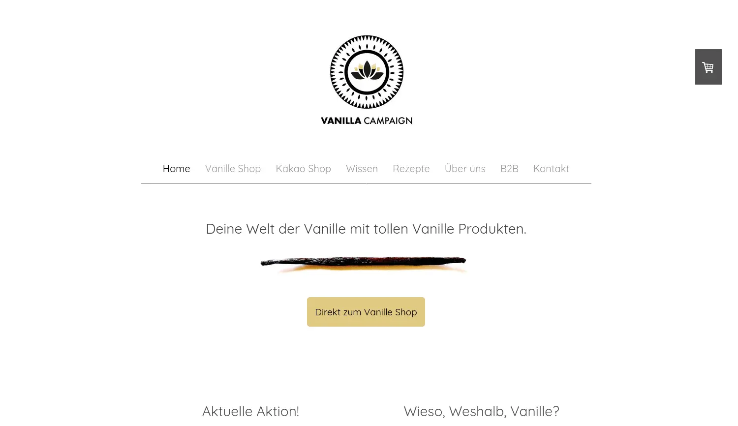 Website-Screenshot von Vanilla Campaign