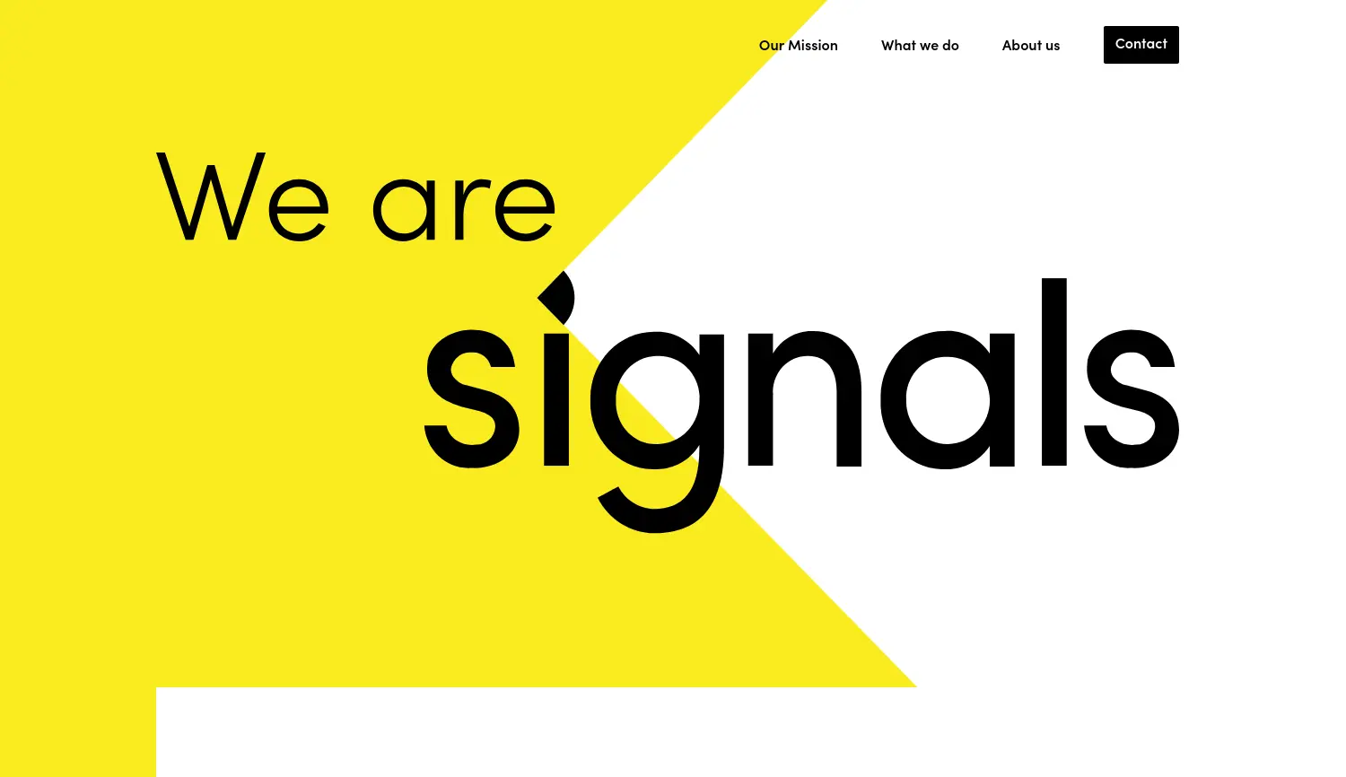 Website-Screenshot von signals