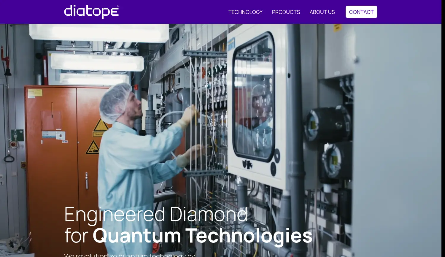 Website-Screenshot von Diatope