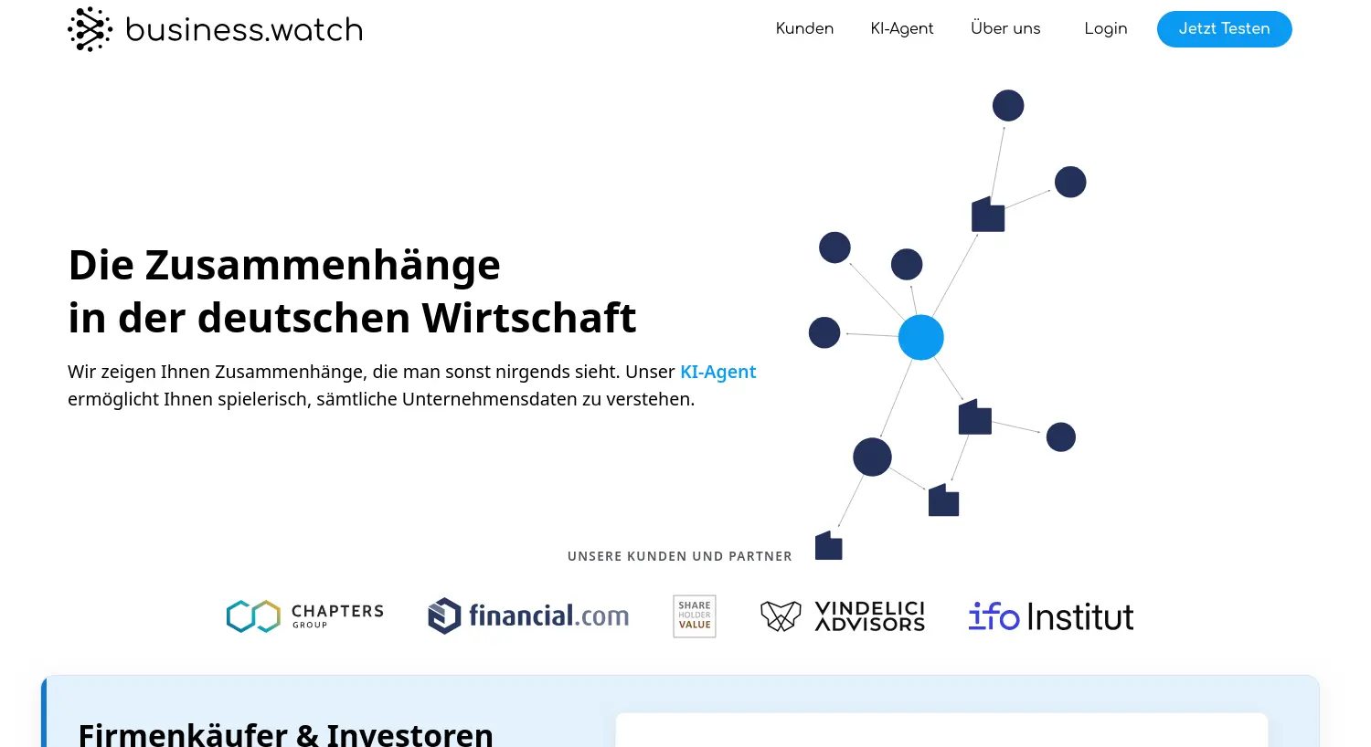 Website-Screenshot von business.watch