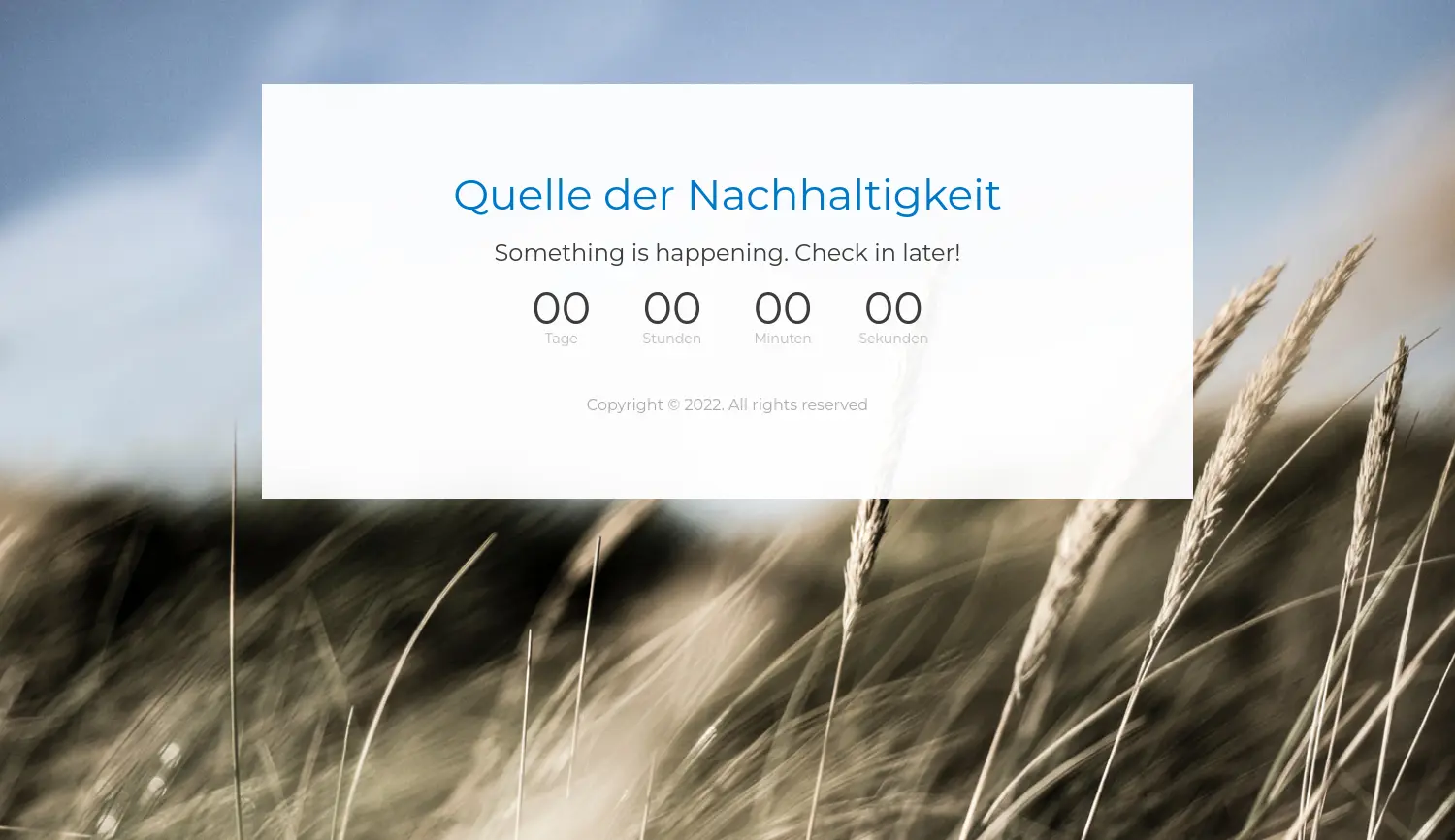 Website-Screenshot von Quelle der Nachhaltigkeit