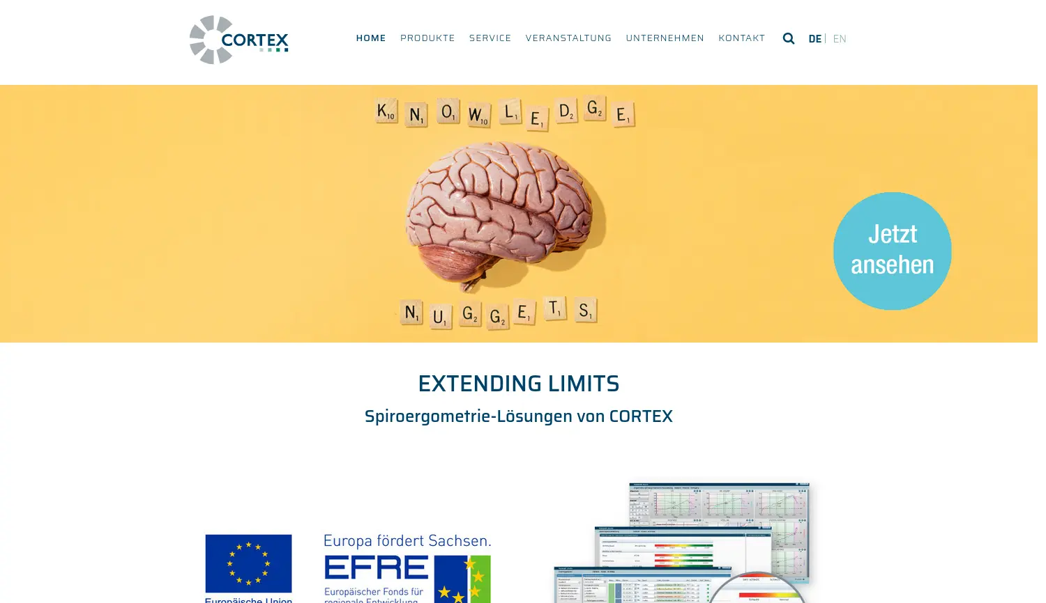 Website-Screenshot von CORTEX