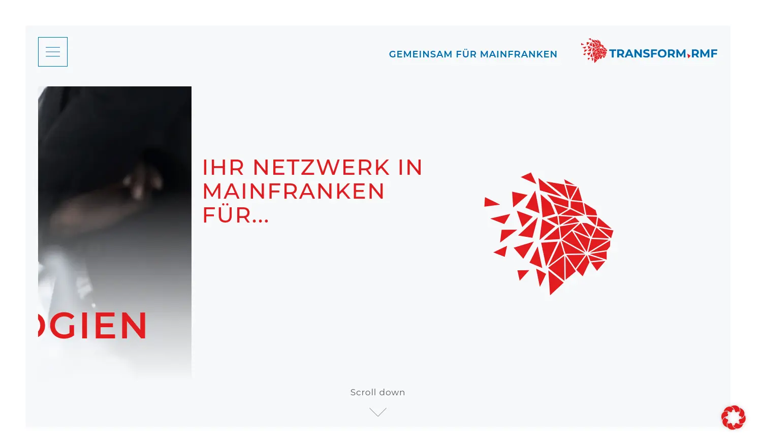 Website-Screenshot von transform.RMF