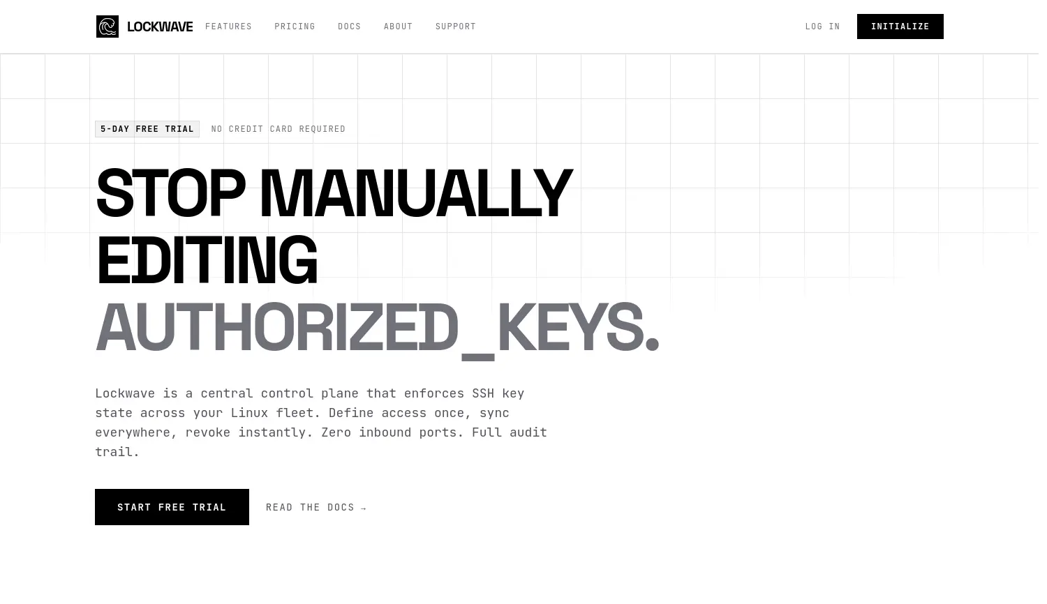 Website-Screenshot von Lockwave