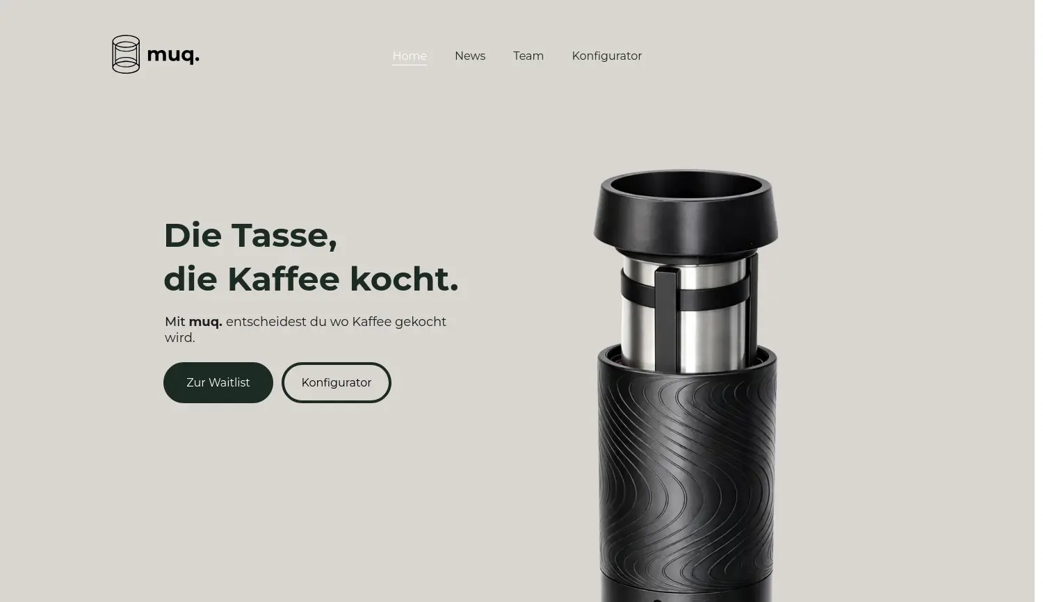 Website-Screenshot von muq