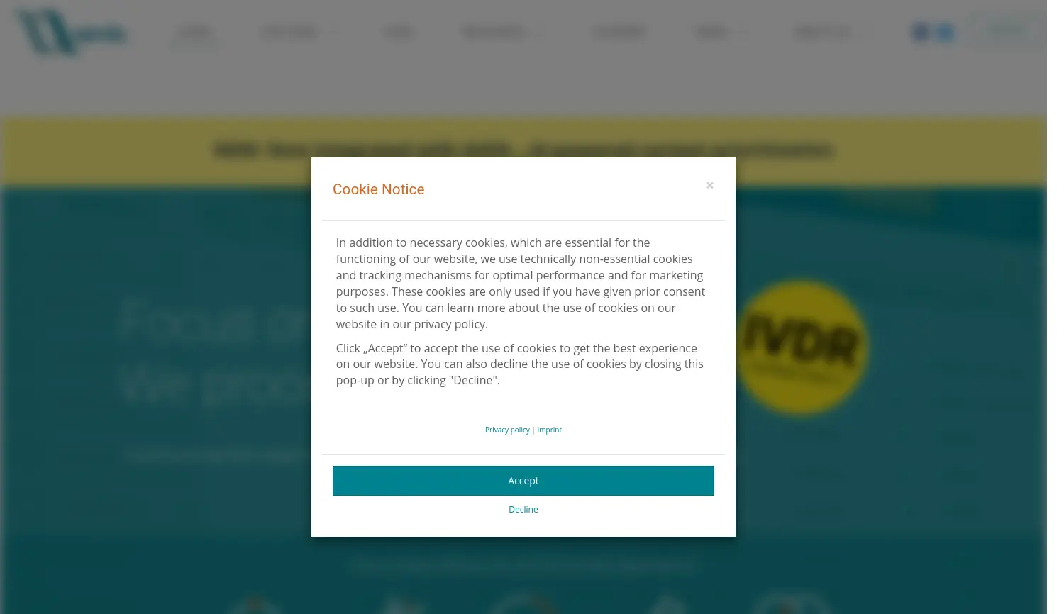 Website-Screenshot von varvis