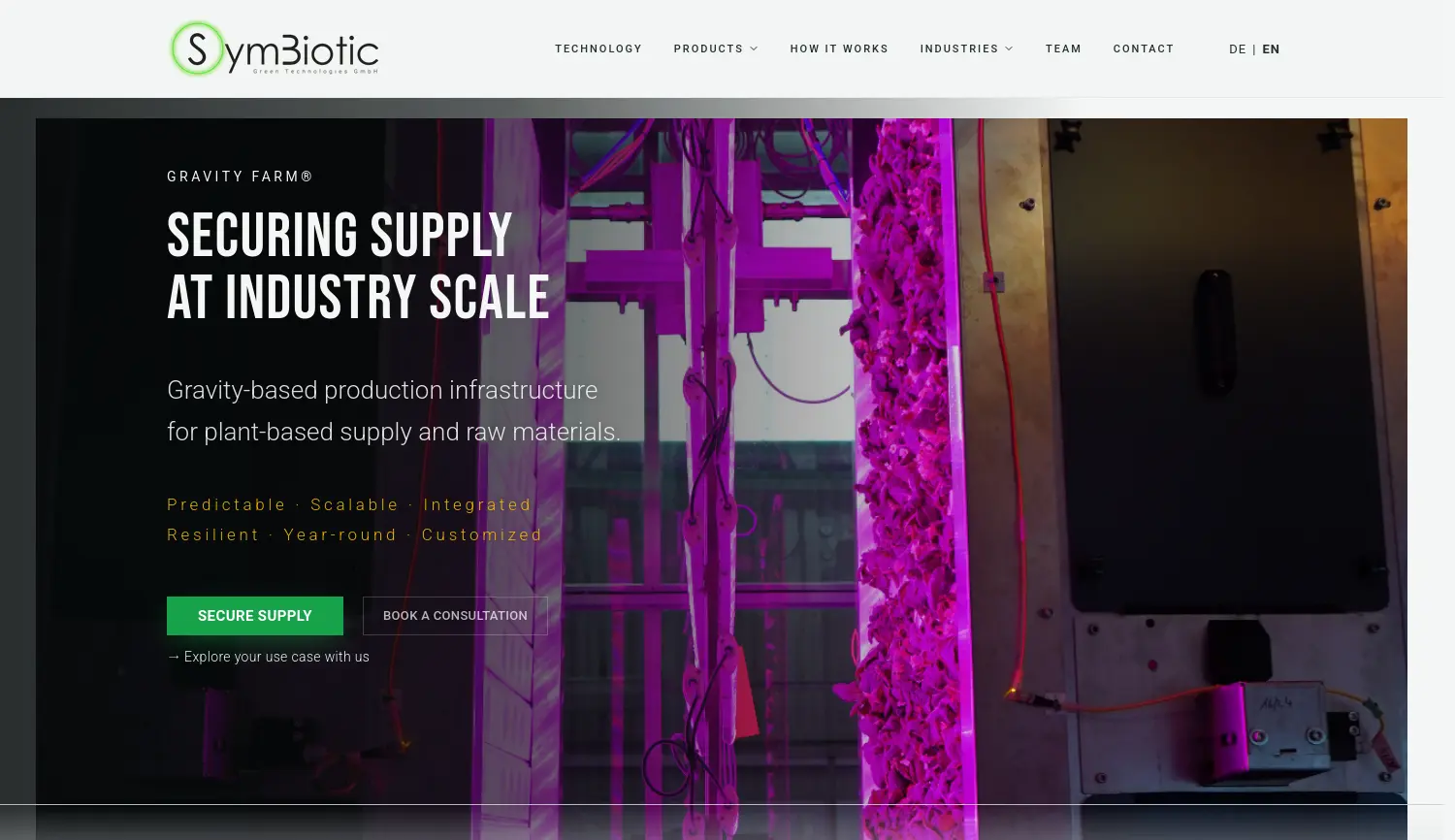 Website-Screenshot von SymBiotic