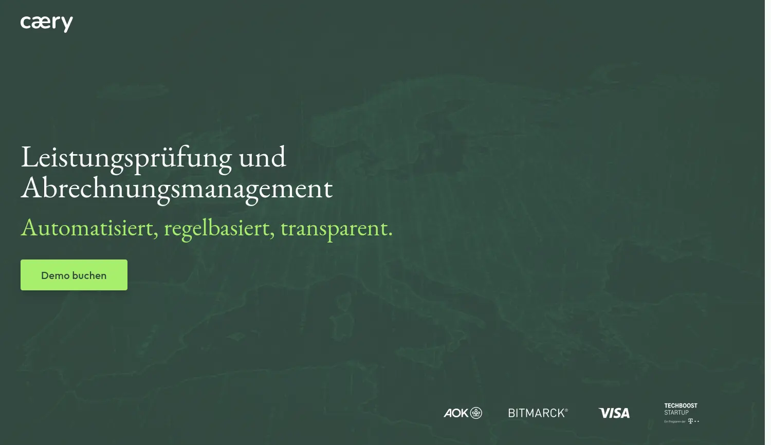 Website-Screenshot von caery
