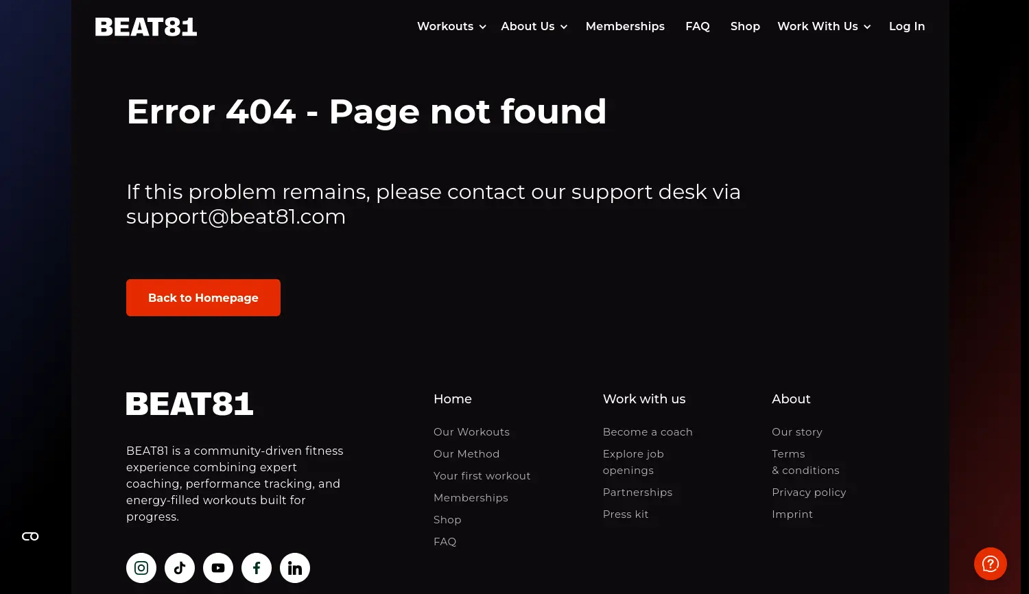 Website-Screenshot von Beat81