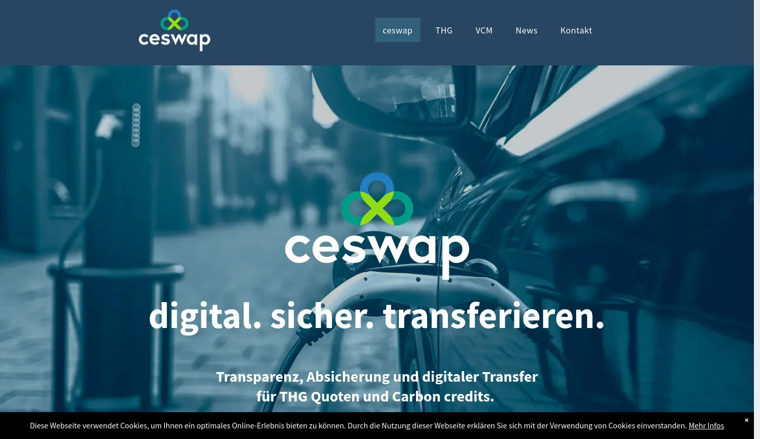 Website-Screenshot von ceswap