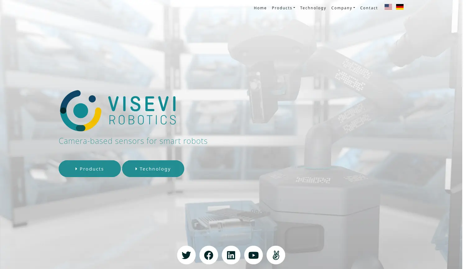 Website-Screenshot von Visevi Robotics