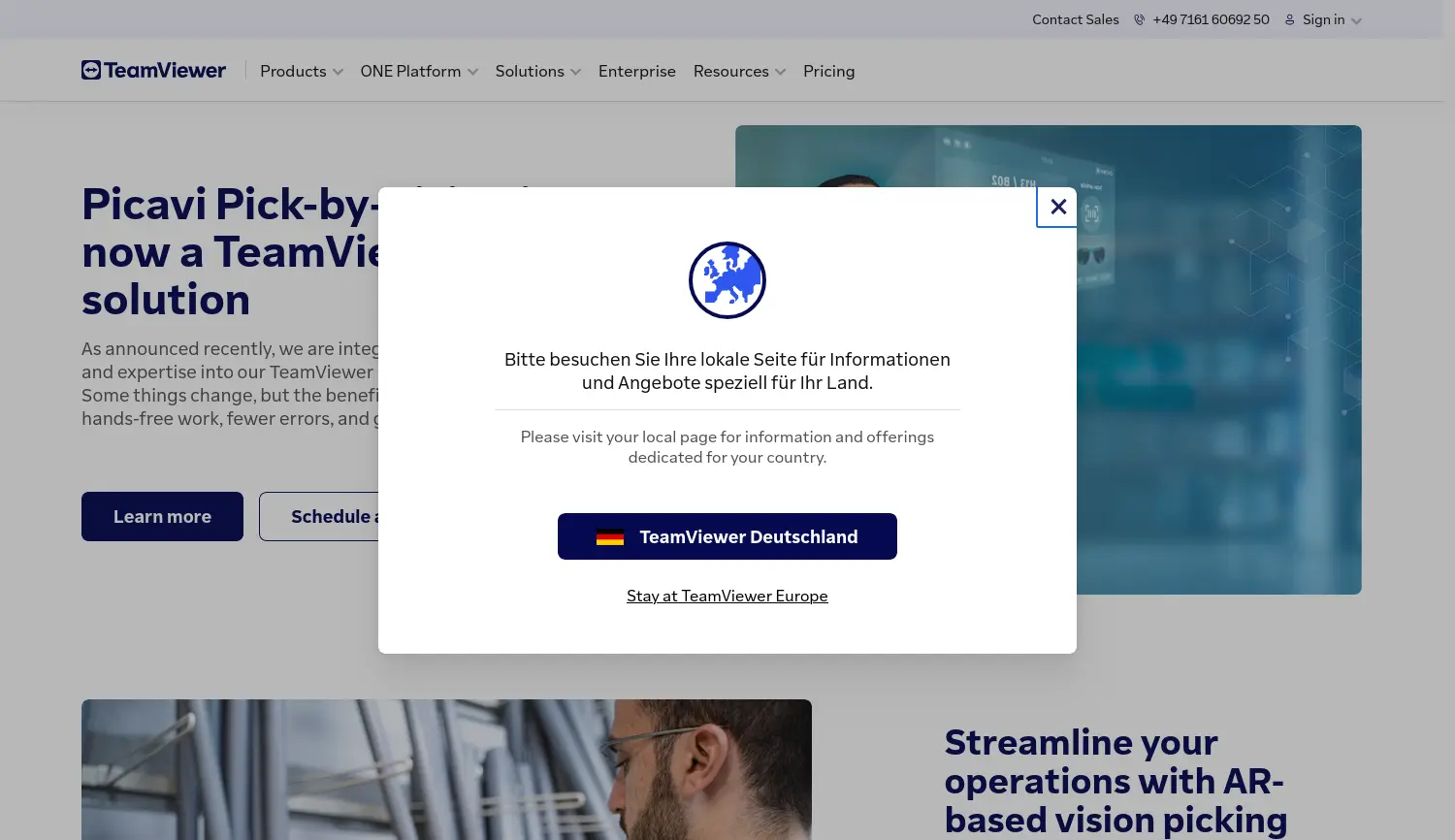 Website-Screenshot von Picavi